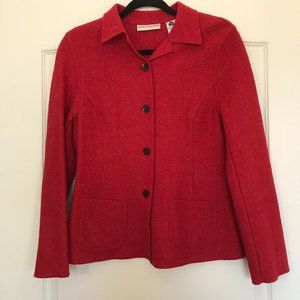 Valerie Stevens red vintage wool blend‎ blazer 4P